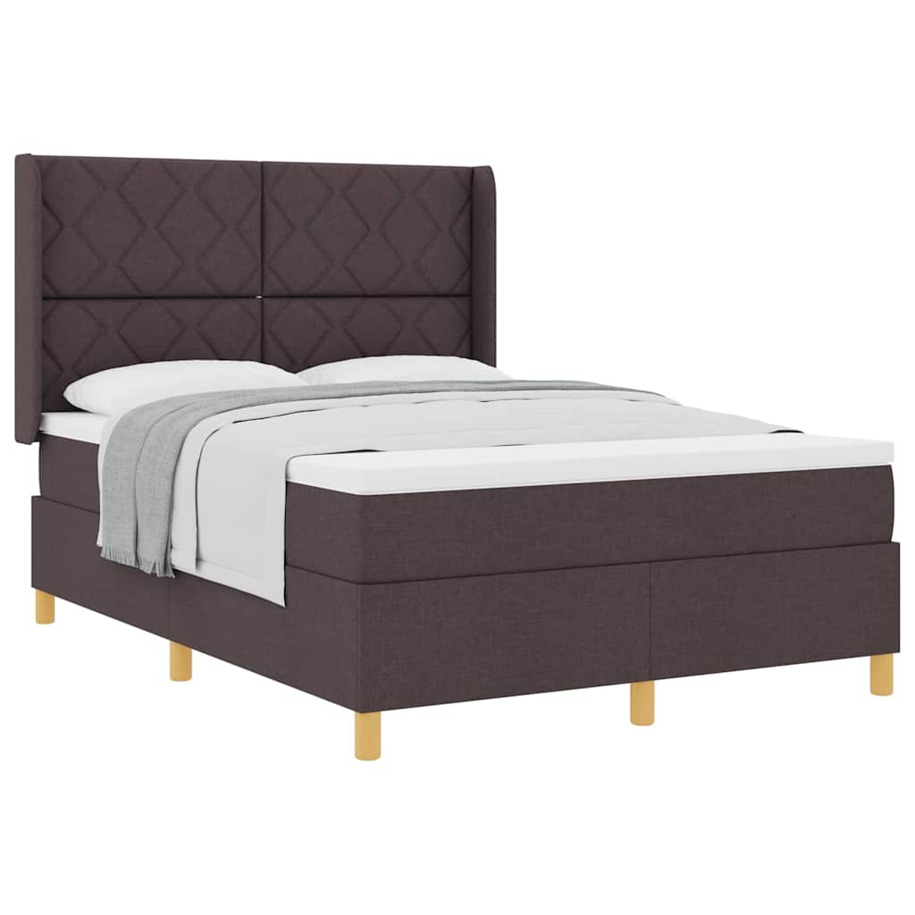 Box Spring ágy matracmal sötétbarna 160 x 200 cm szövet