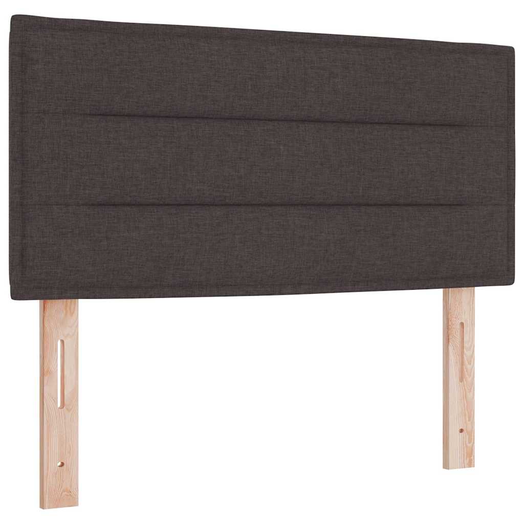 Boxrugós ágy matracmal sötétbarna 120 x 190 cm szövet