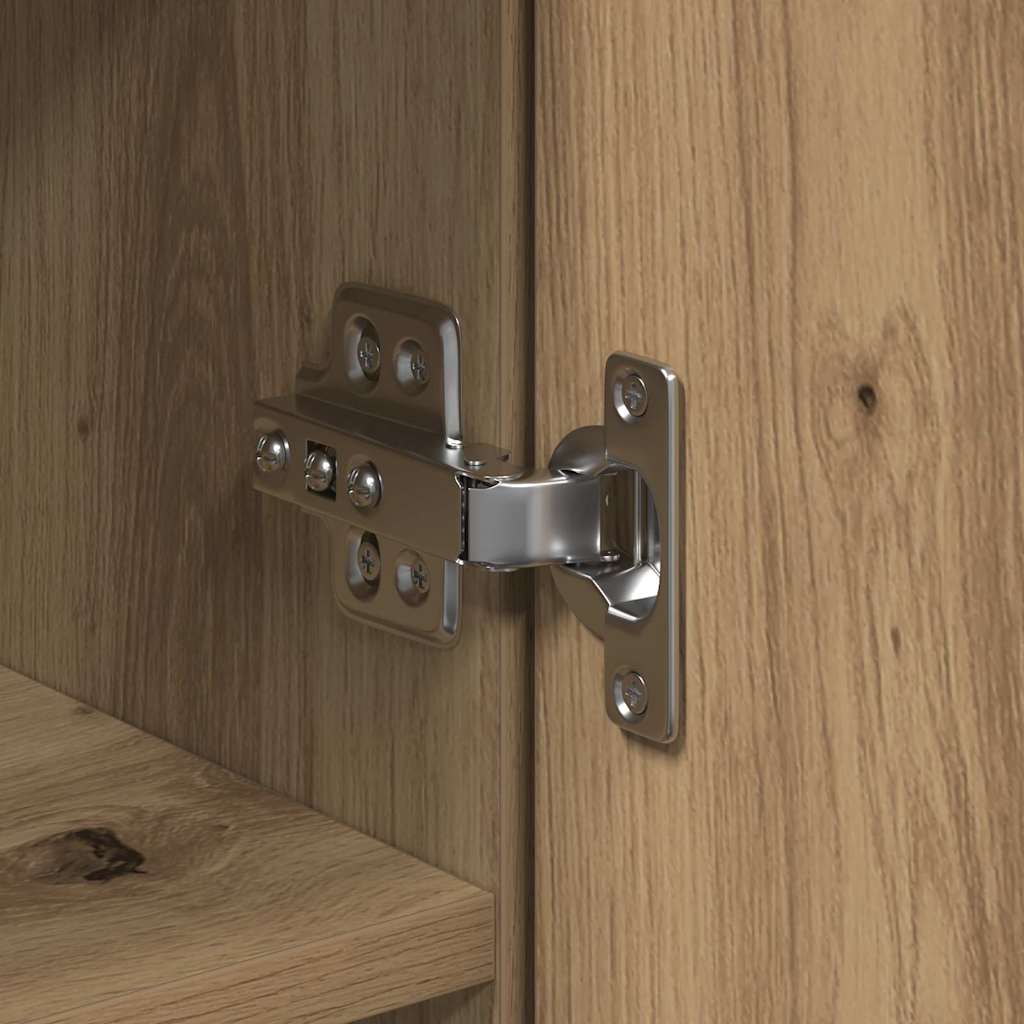 Highboard kézműves tölgy 80 x 35 x 180 cm Faanyag