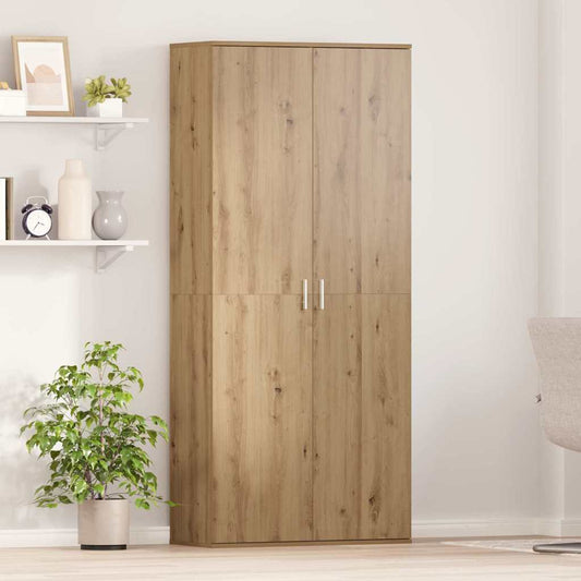 Highboard kézműves tölgy 80 x 35 x 180 cm Faanyag