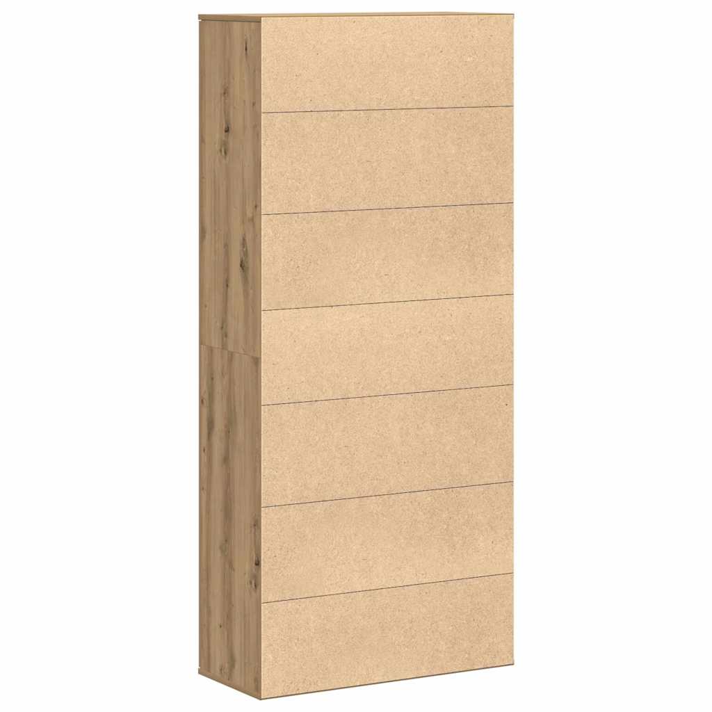 Highboard kézműves tölgy 80 x 35 x 180 cm Faanyag