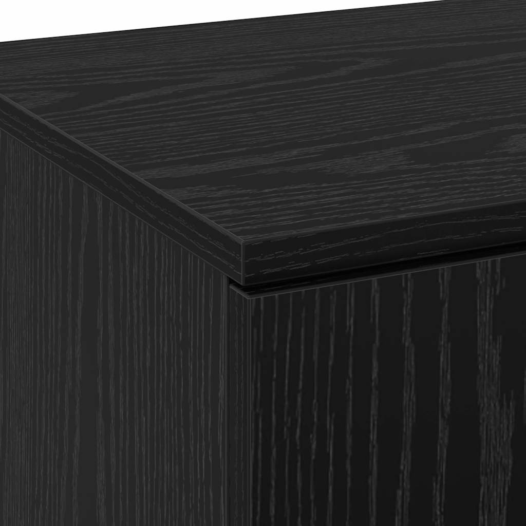 Highboard Musta tammi 80 x 35 x 180 cm Faanyag