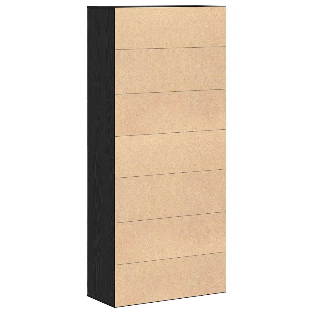 Highboard Musta tammi 80 x 35 x 180 cm Faanyag