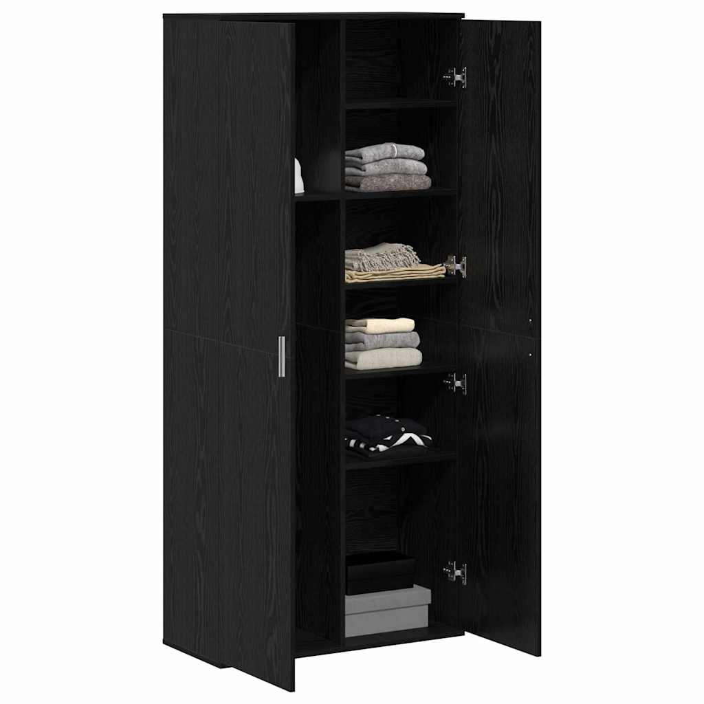 Highboard Musta tammi 80 x 35 x 180 cm Faanyag