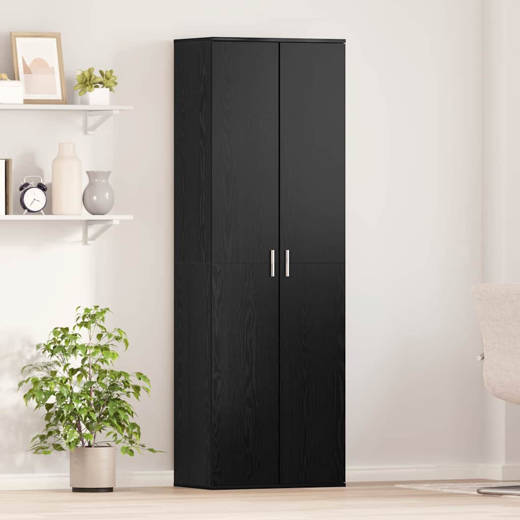Highboard Musta tammi 60 x 35 x 180 cm Faanyag