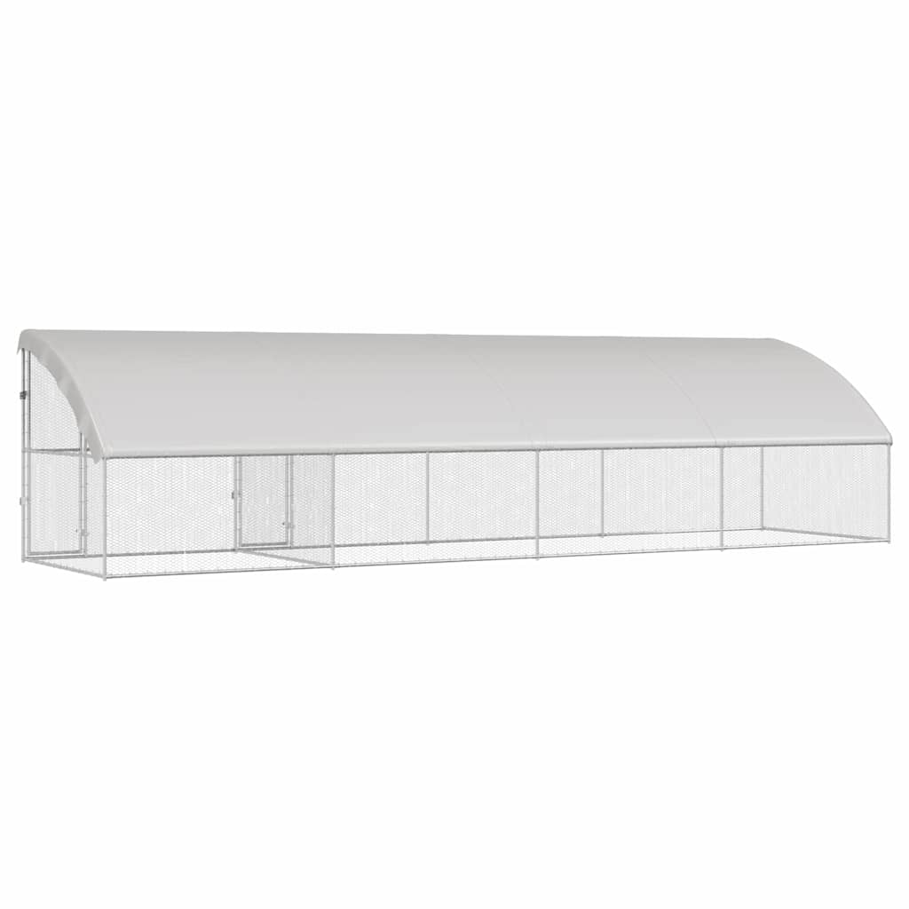 Csirkeketrec Ezüst 800 x 200 x 198.5 cm Horganyzott acél