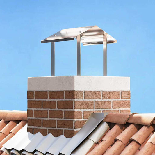 Kémény Felszerelés Ezüst 40 x 40 x 37.5 cm Rozsdamentes acél