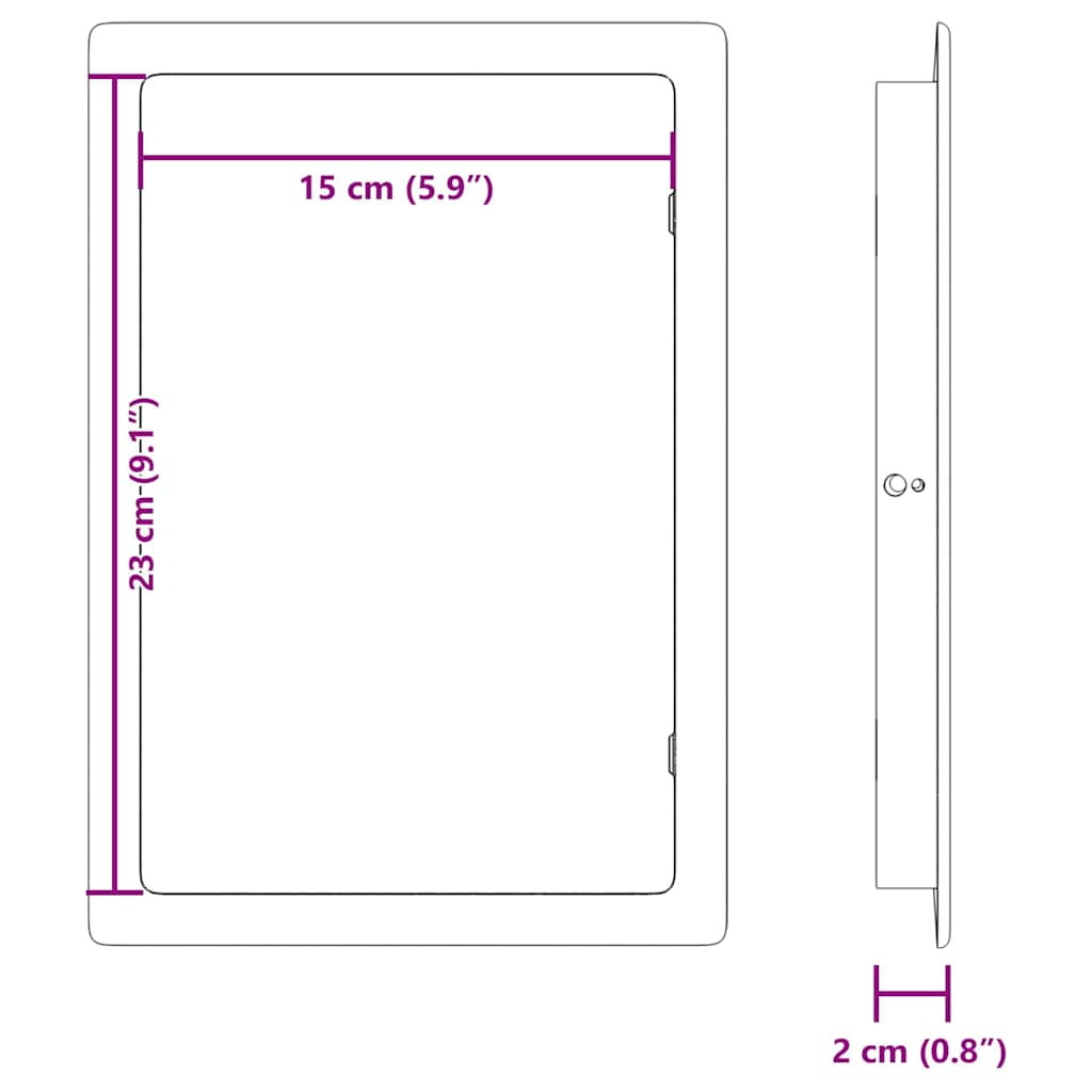 Hozzáférési Panelek 2 pcs Fehér 23 x 15 x 2 cm ABS Műanyag