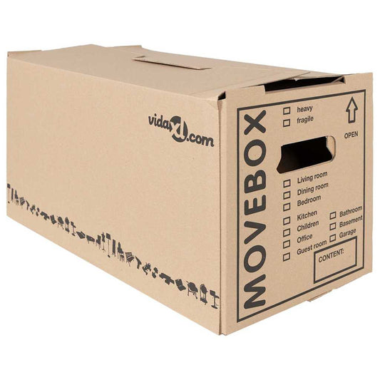 Költöző Doboz tárolóval 20 pcs Barna 59 x 31.5 x 31.5 cm Karton