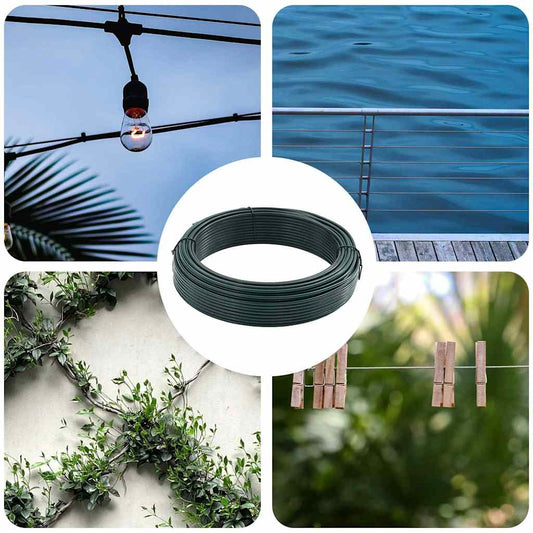 Kerítéskötöző drót Zöld 33 m Acél