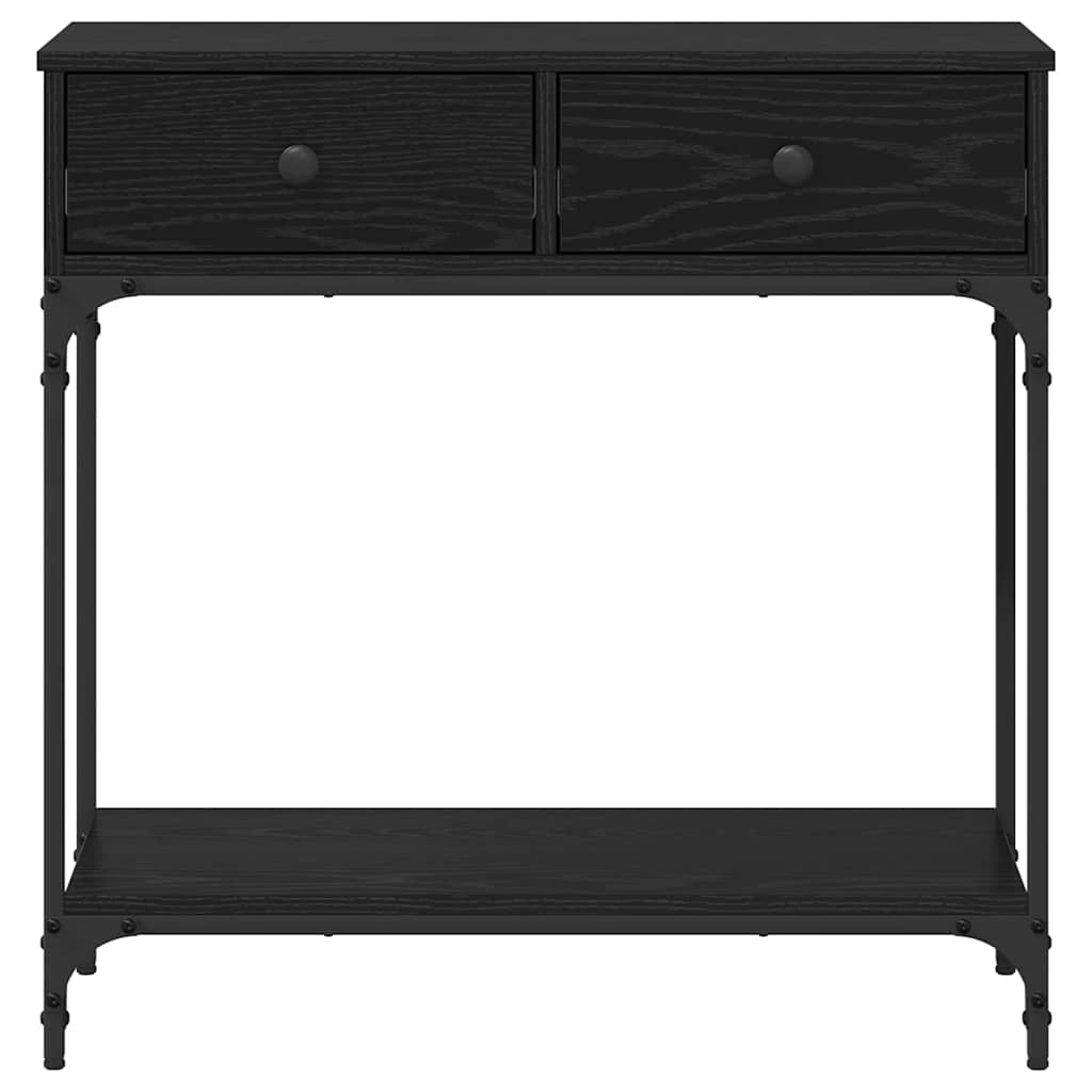 Konzolasztal fiókkal Musta tammi 75 x 34.5 x 75 cm Faanyag