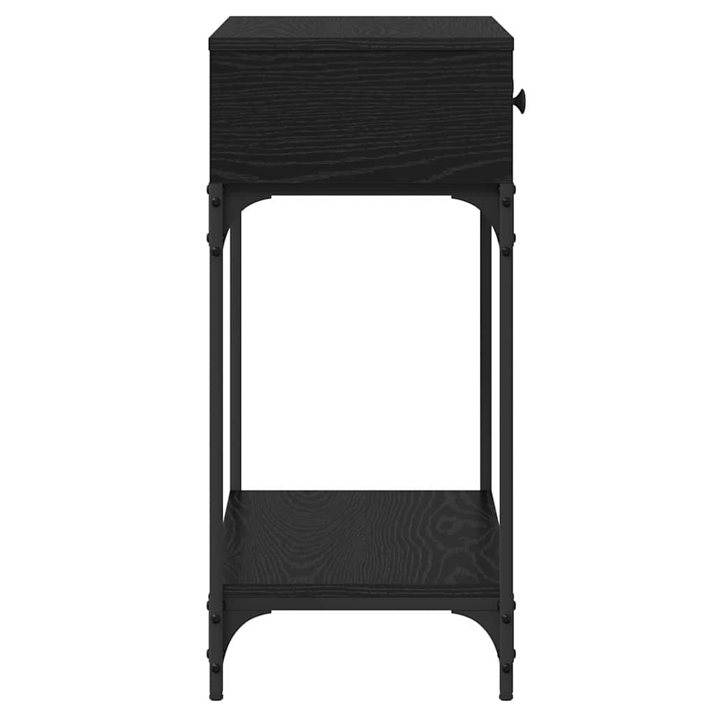 Konzolasztal fiókkal Musta tammi 75 x 34.5 x 75 cm Faanyag