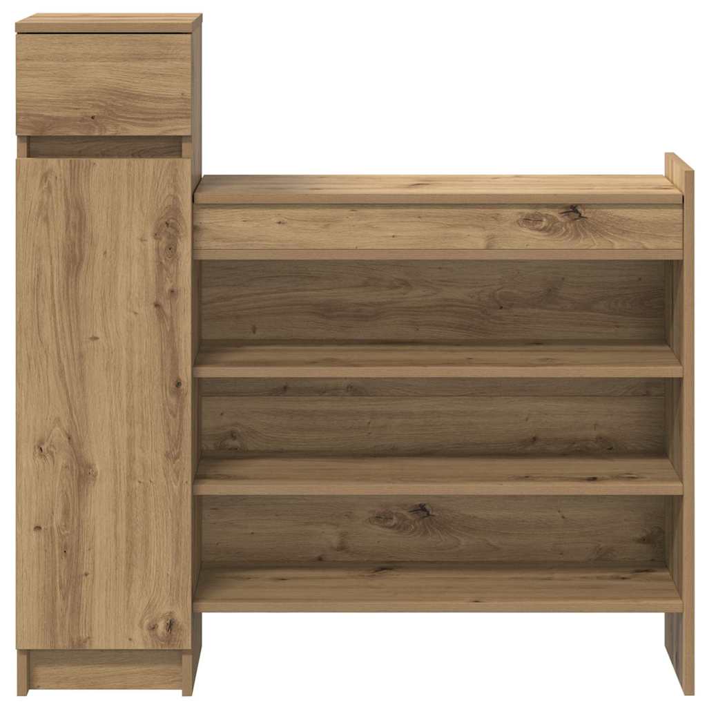 Cipősszekrény kézműves tölgy 100.5 x 28 x 100 cm Faanyag