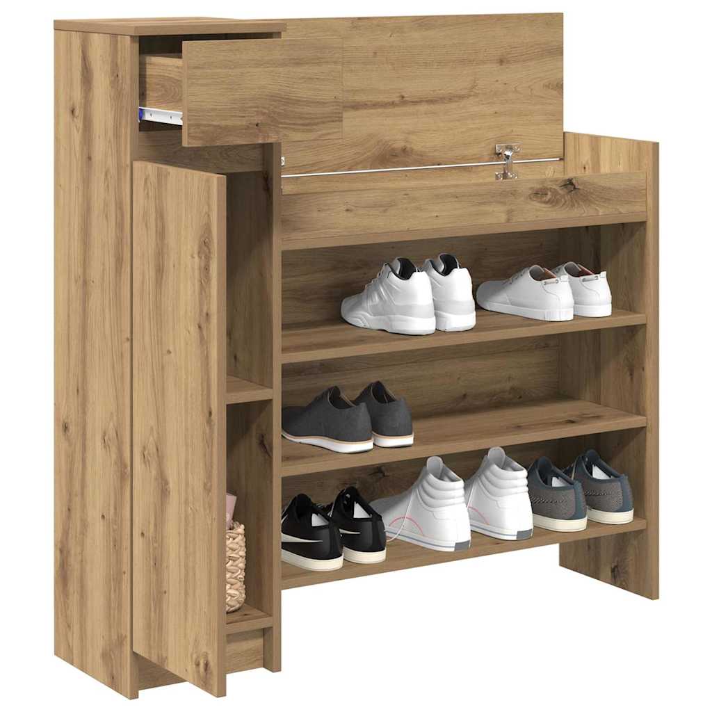 Cipősszekrény kézműves tölgy 100.5 x 28 x 100 cm Faanyag