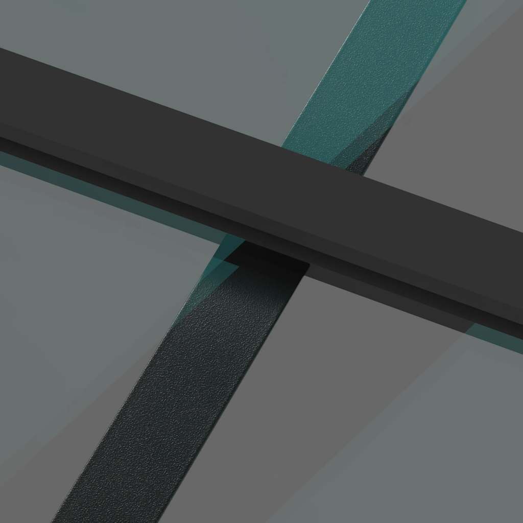 fekete edzett üveg tolóajtó fémszerelék szettel 102,5x205 cm