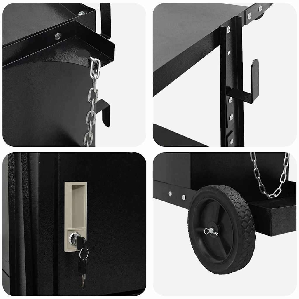 Hegesztőkocsi Fekete 91 x 47 x 96 cm Acél