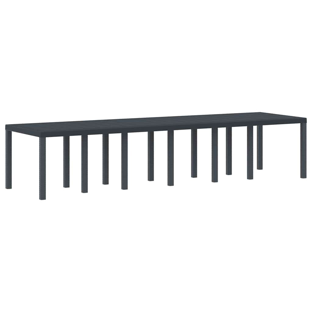 Kerti Asztal Antracit 350 x 100 x 73 cm polirattan