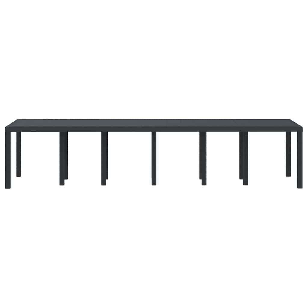 Kerti Asztal Antracit 350 x 100 x 73 cm polirattan