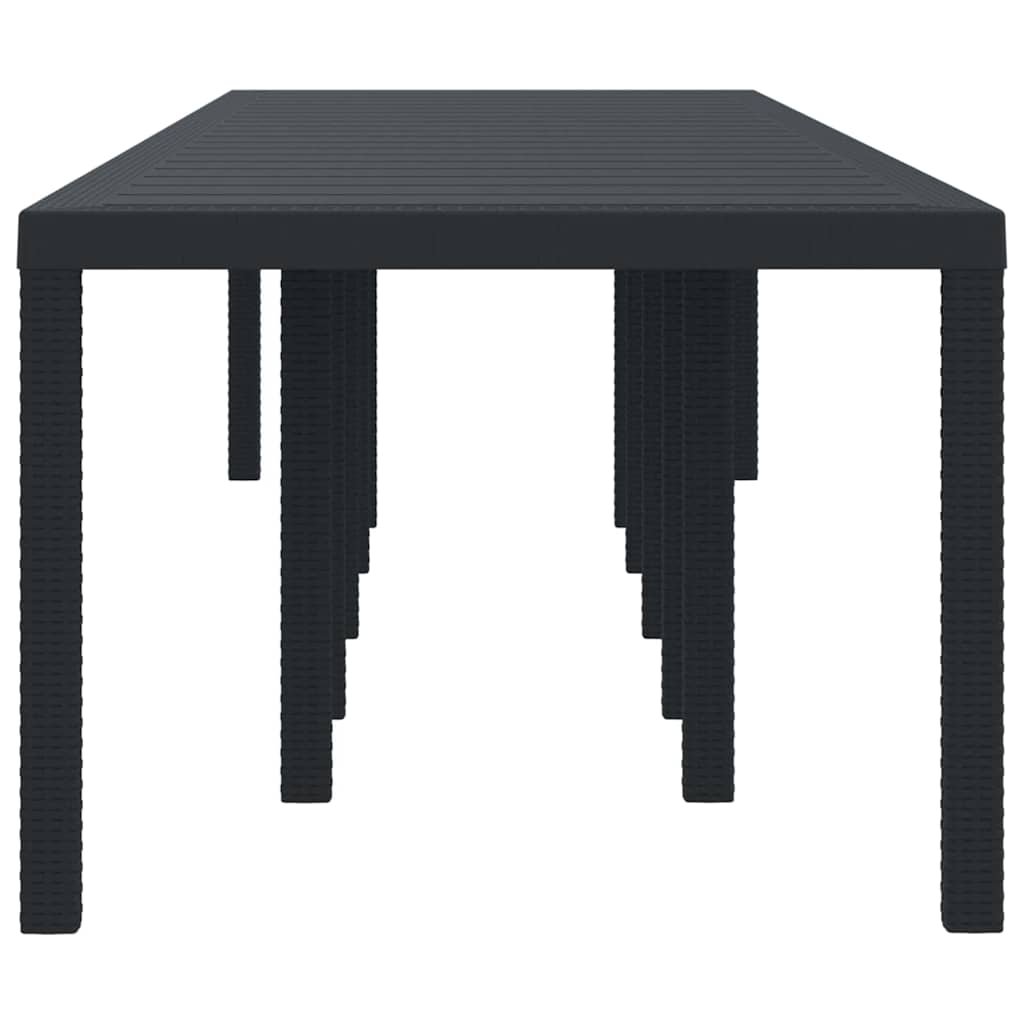 Kerti Asztal Antracit 350 x 100 x 73 cm polirattan