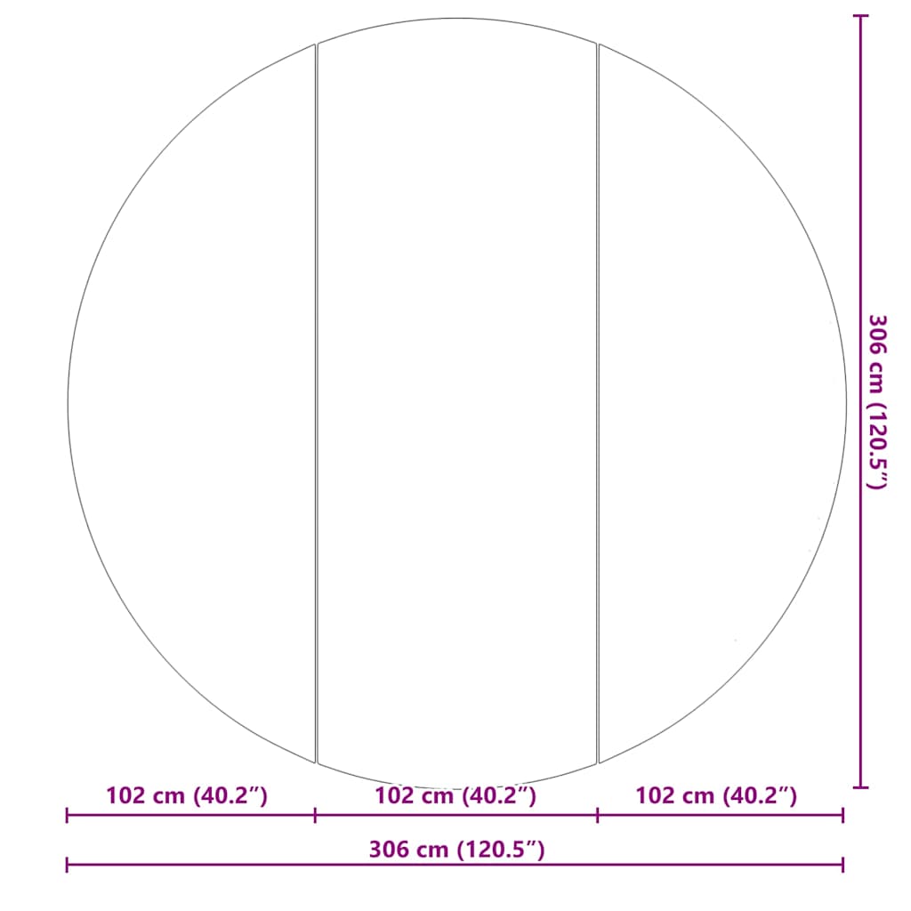 Medence alatlappal Fekete Ø 306 cm Poliészter geotextília