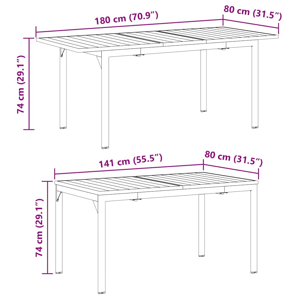 Kert étkező szett 9 pcs Fekete polirattan