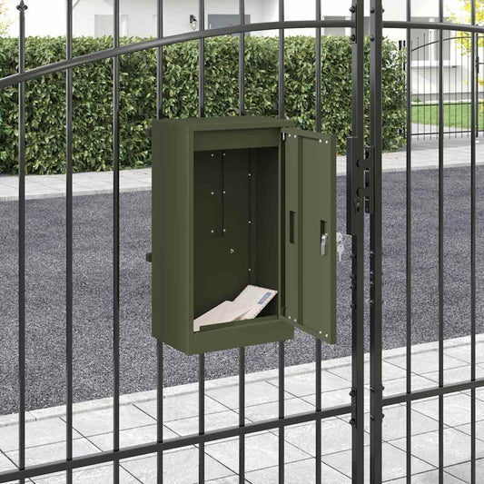 postaláda Oliva zöld 30 x 23 x 55 cm Acél