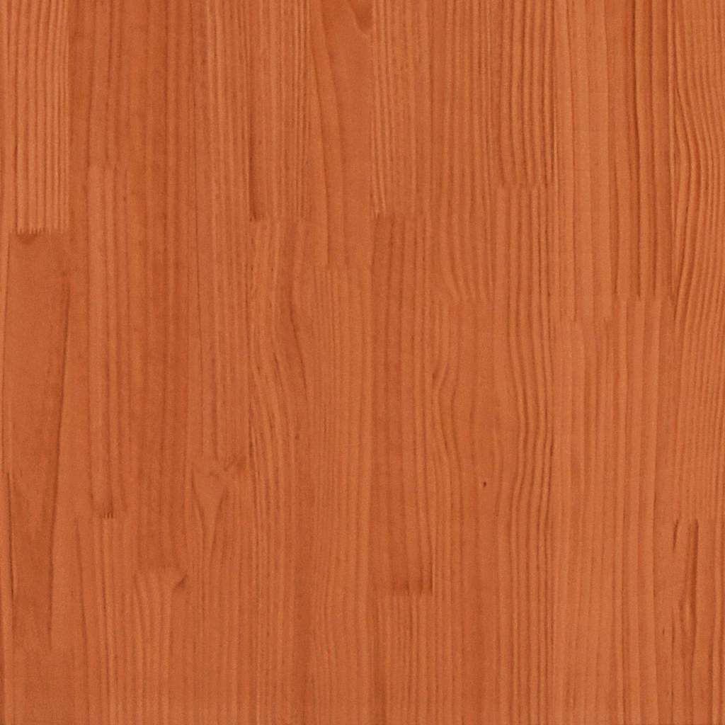 Földi ágykeret Viaszbarna 180 x 200 cm Tömör fenyőfa