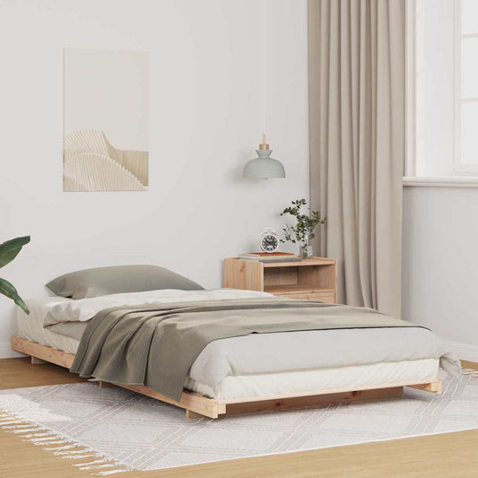 Földi ágykeret Barna 80 x 200 cm Tömör fenyőfa