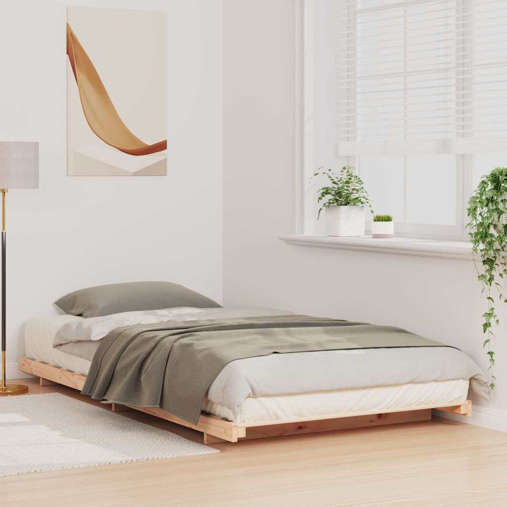 Földi ágykeret Barna 80 x 200 cm Tömör fenyőfa