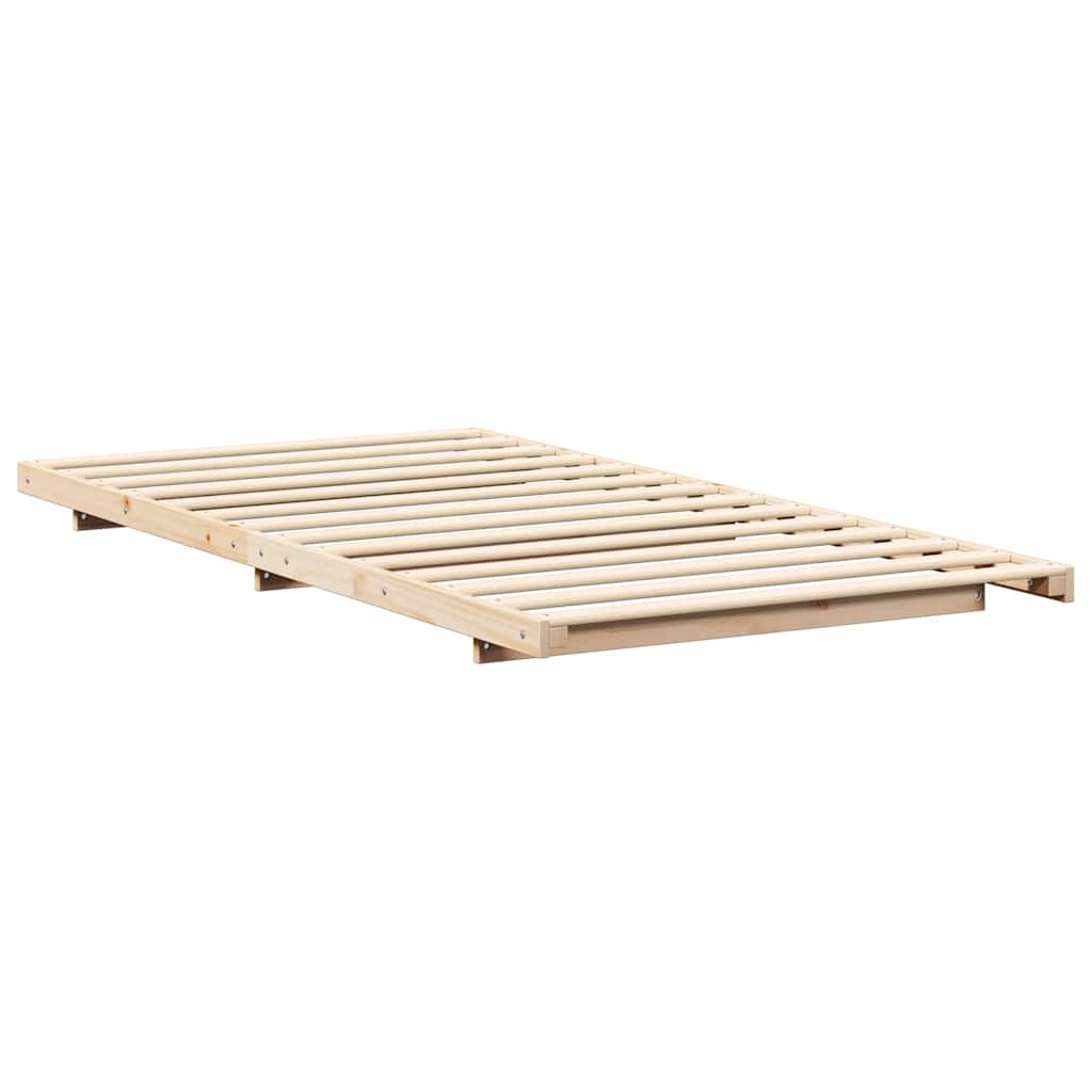 Földi ágykeret Barna 80 x 200 cm Tömör fenyőfa