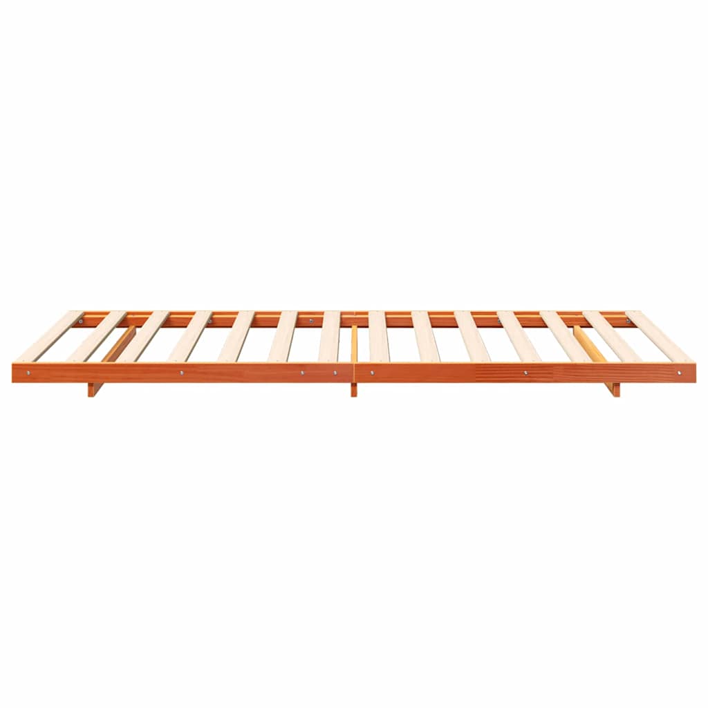 Földi ágykeret Viaszbarna 75 x 190 cm Tömör fenyőfa