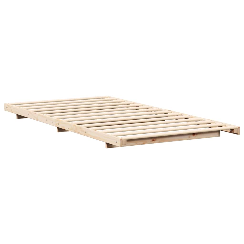 Földi ágykeret Barna 100 x 210 cm Tömör fenyőfa