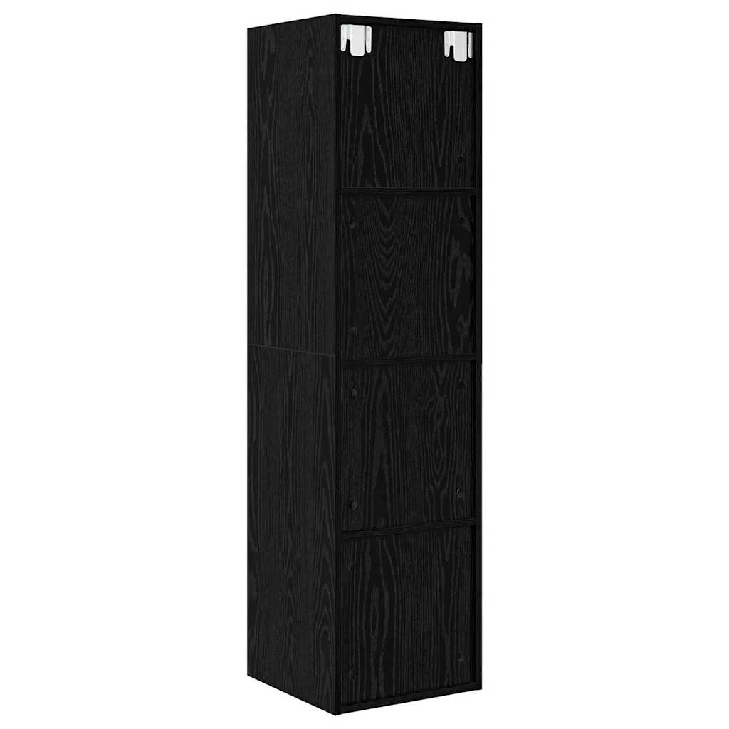 TV szekrény garnitúra Fekete tölgy 37 x 37 x 142,5 cm Faanyag