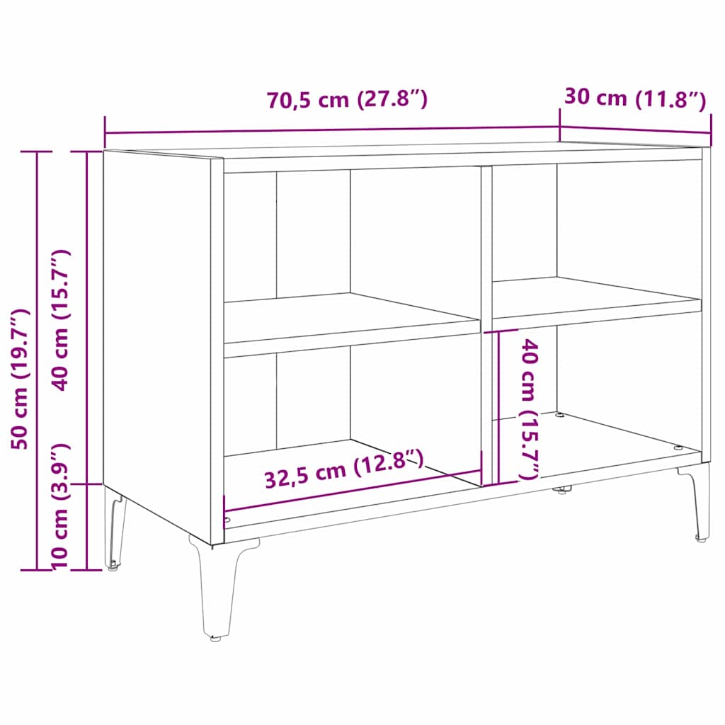 TV szekrény garnitúra Barna 69,5 x 30 x 50 cm Faanyag