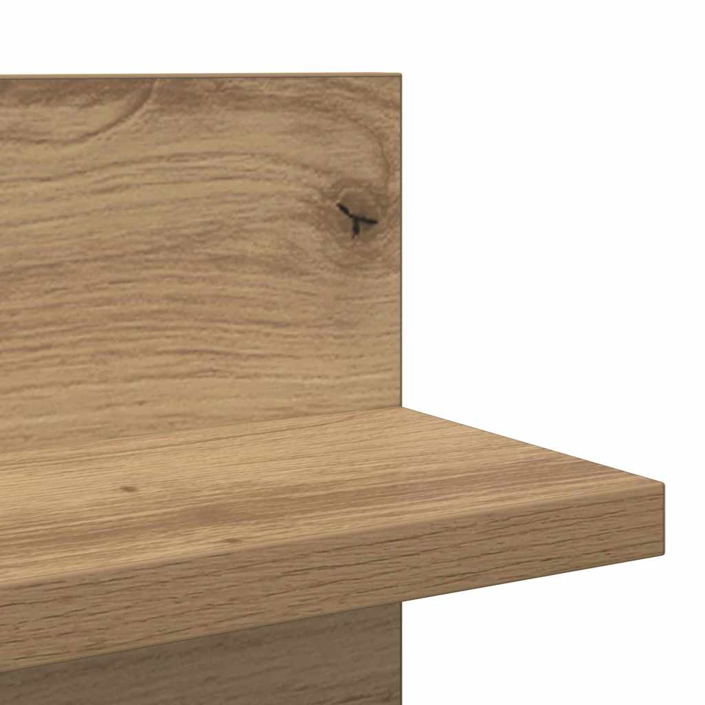 Falpolcok 2 pcs kézműves tölgy 80 x 11.5 x 18 cm Faanyag