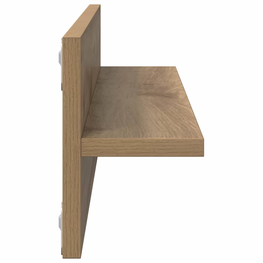 Falpolcok 2 pcs kézműves tölgy 80 x 11.5 x 18 cm Faanyag