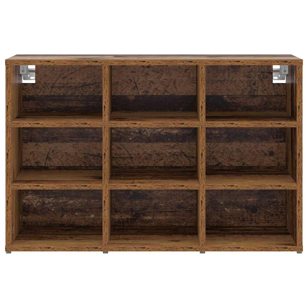 Cipőszekrény polcokkal Régi fa 77.5 x 30 x 51 cm Faanyag