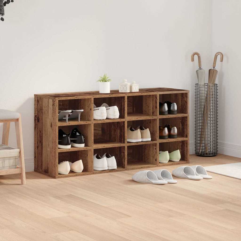 Cipőszekrény polcokkal Régi fa 103 x 30 x 51 cm Faanyag