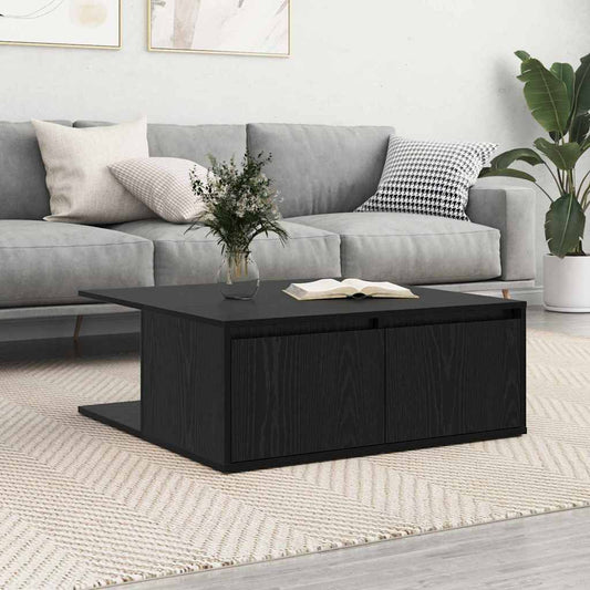 Dohányzóasztal fiókkal Musta tammi 80 x 80 x 31 cm Faanyag