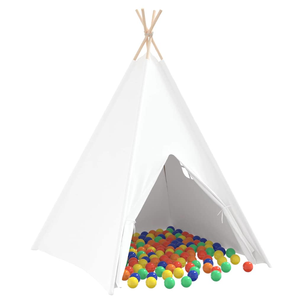 Teepee sátor Fehér 120 x 120 x 150 cm Szövet & Műanyag