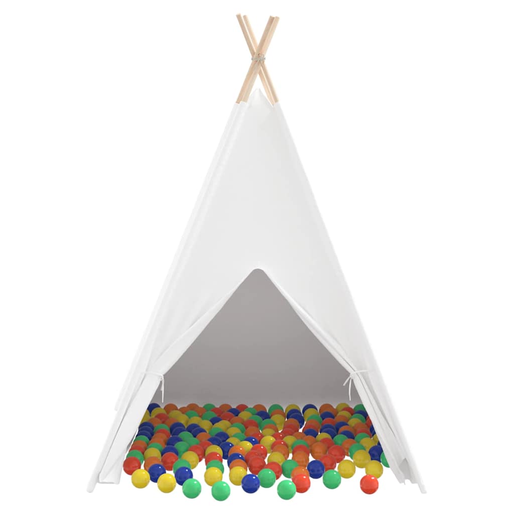 Teepee sátor Fehér 120 x 120 x 150 cm Szövet & Műanyag
