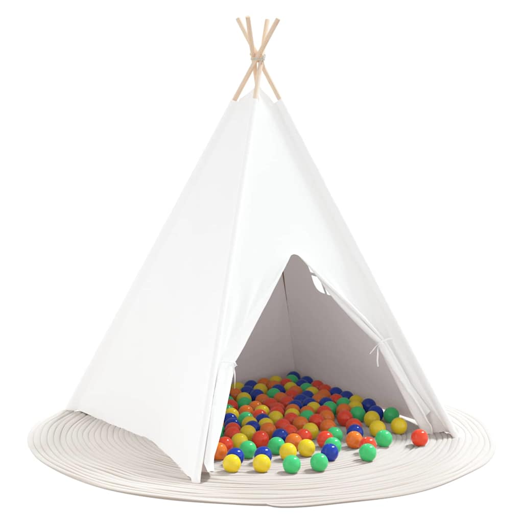 Teepee sátor Fehér 120 x 120 x 150 cm Szövet & Műanyag