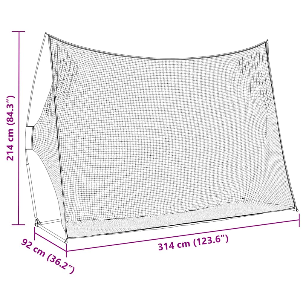 Golf Edzőeszközök Fekete 309 x 93 x 216 cm Poliészter