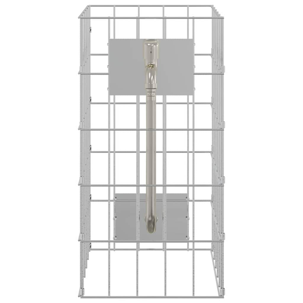 Gabion Oszlop Ezüst 25 x 25 x 50 cm Rozsdamentes acél