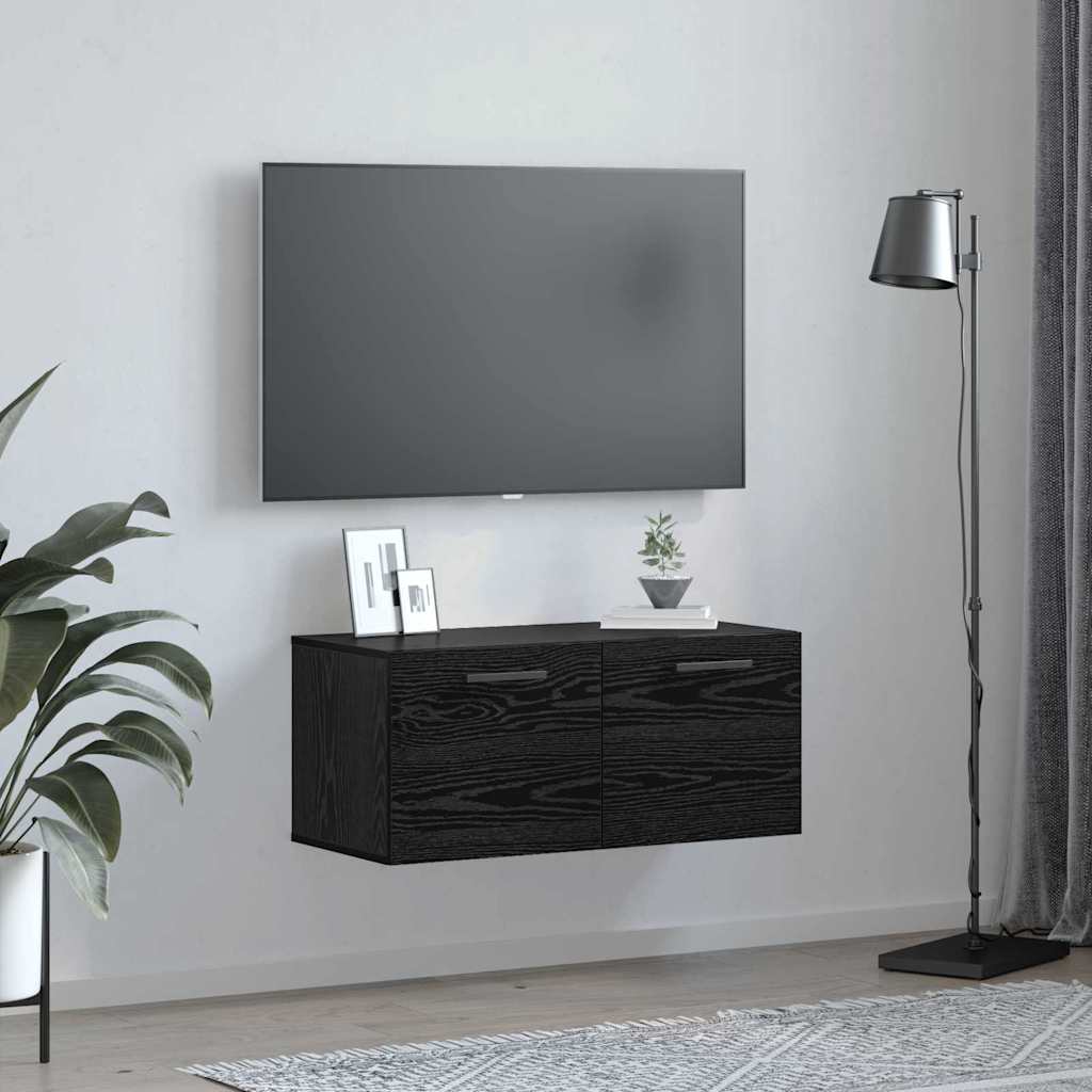 Fali Szekrény Musta tammi 80 x 36.5 x 35 cm Faanyag
