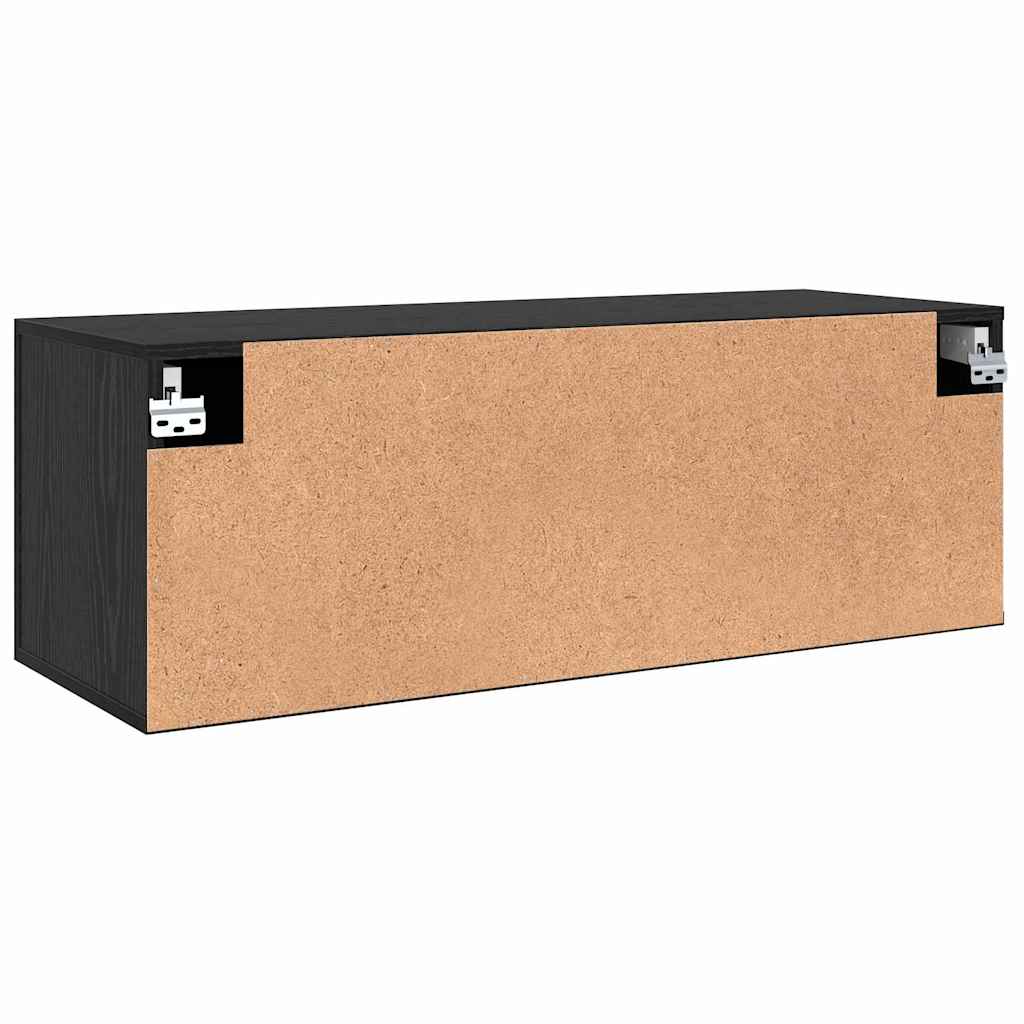Fali Szekrény Musta tammi 100 x 36.5 x 35 cm Faanyag