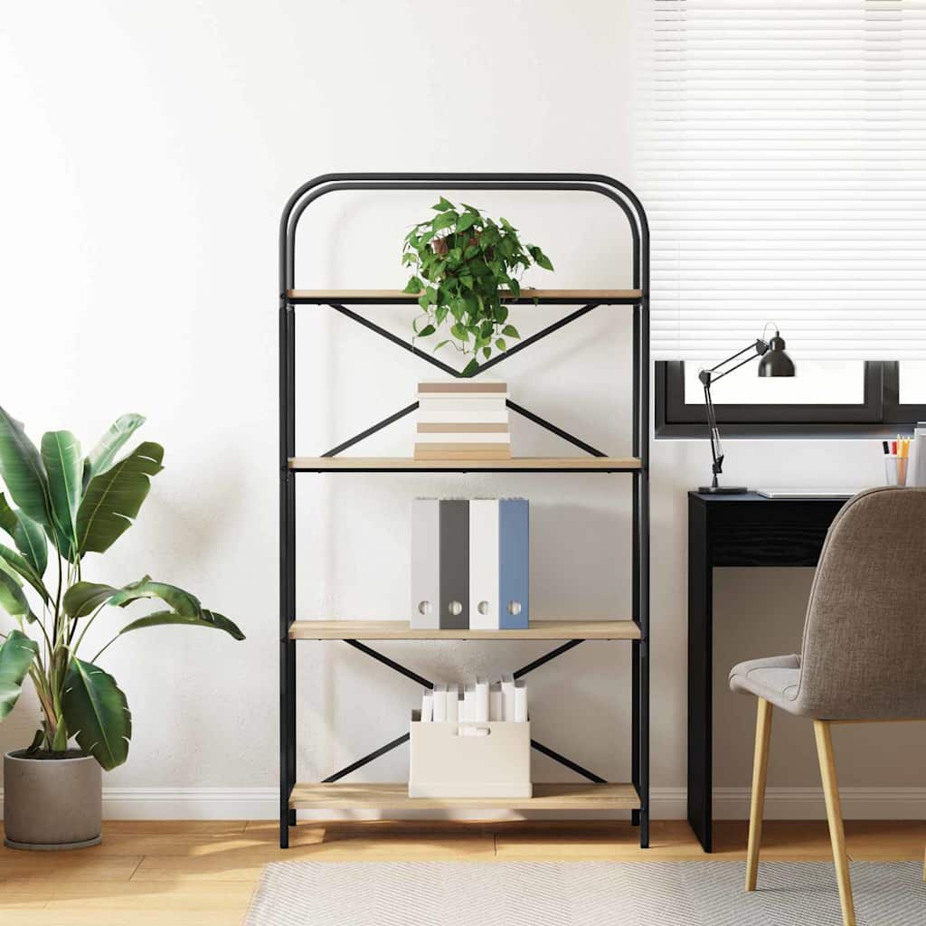 Könyvespolc sonoma tölgy 80 x 30 x 146 cm Faanyag
