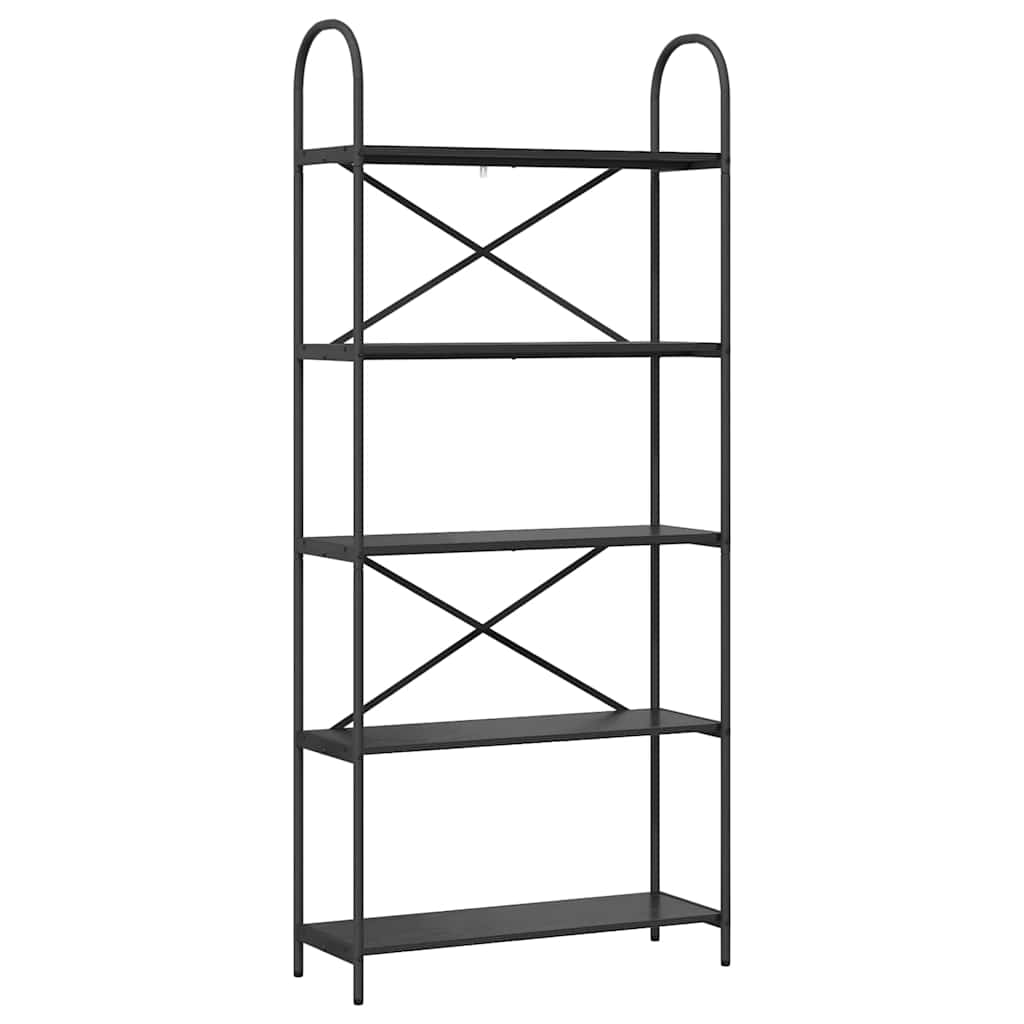 Könyvespolc Musta tammi 80 x 30 x 183 cm Faanyag