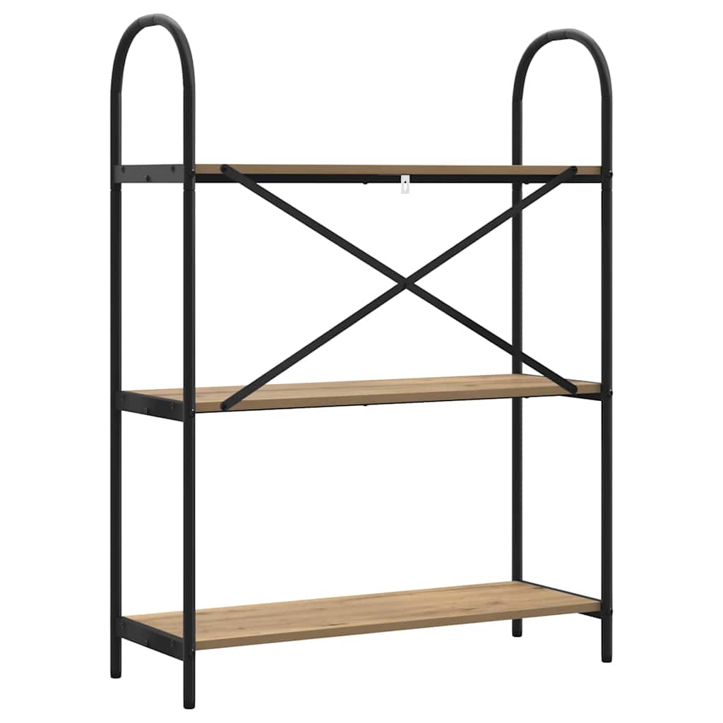Könyvespolc kézműves tölgy 80 x 30 x 109 cm Faanyag