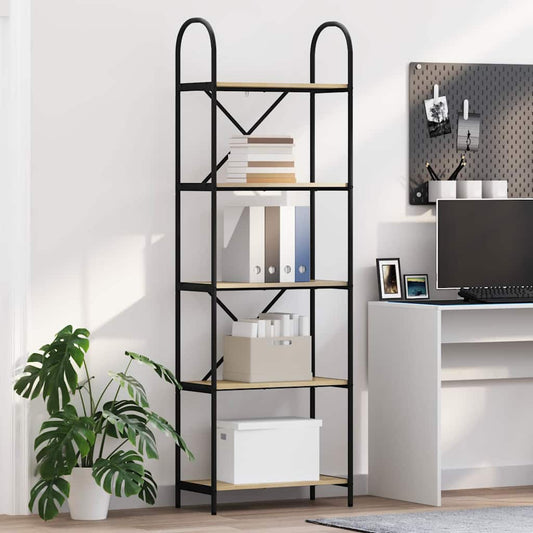 Könyvespolc sonoma tölgy 60 x 30 x 183 cm Faanyag